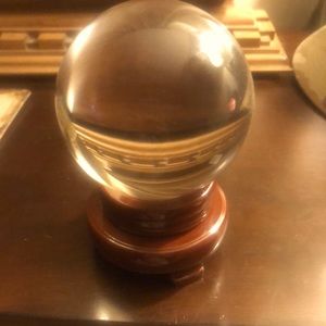 Glass Crystal Ball with Stand